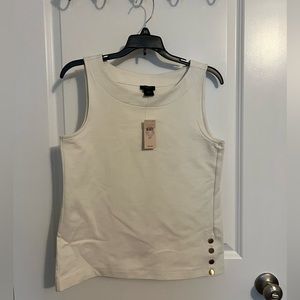 White Ann Taylor Sleeveless Top